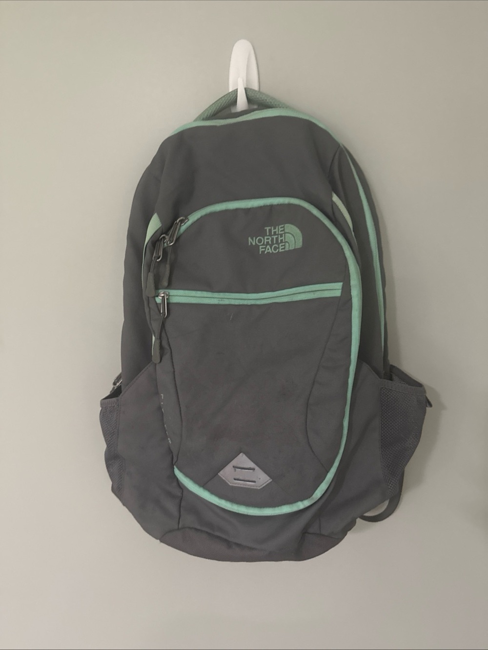 The NorthFace Pivoter Mint/Grey Backpack